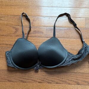 Aerie Black Lace Detail Bra